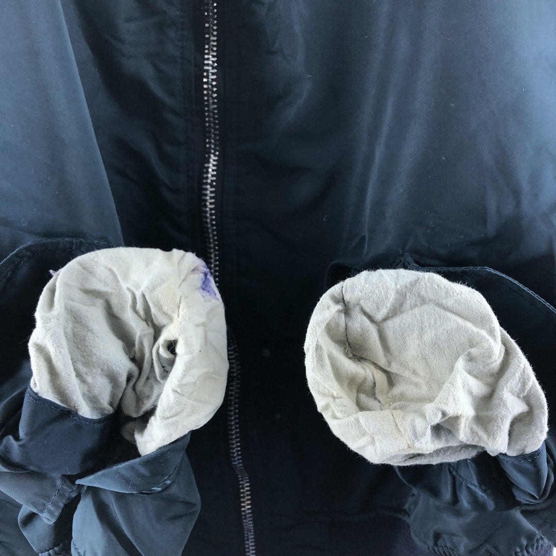 Civilian Alpha MA-1 Type Military Flight Jacket Made in USA Men's XL Nylon navy blue type Vintage Second Hand