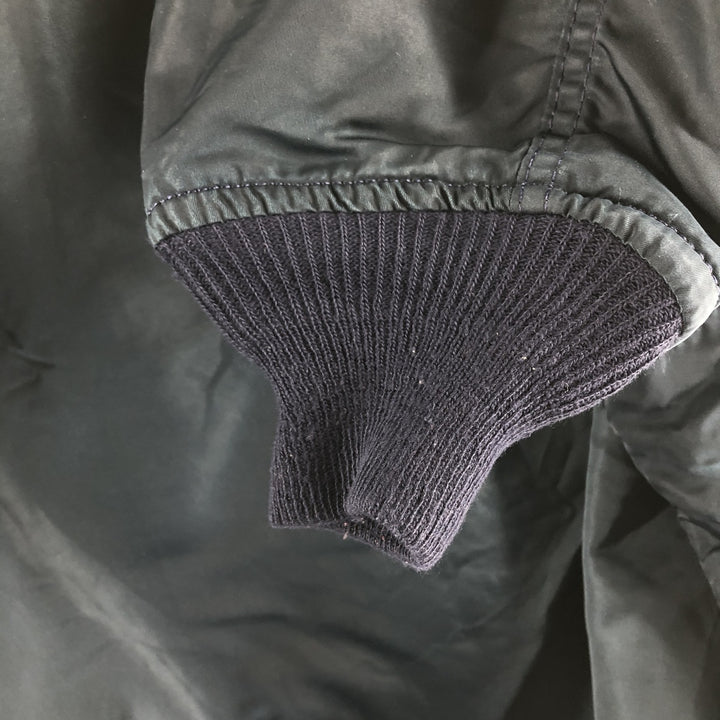 Civilian Alpha MA-1 Type Military Flight Jacket Made in USA Men's XL Nylon navy blue type Vintage Second Hand