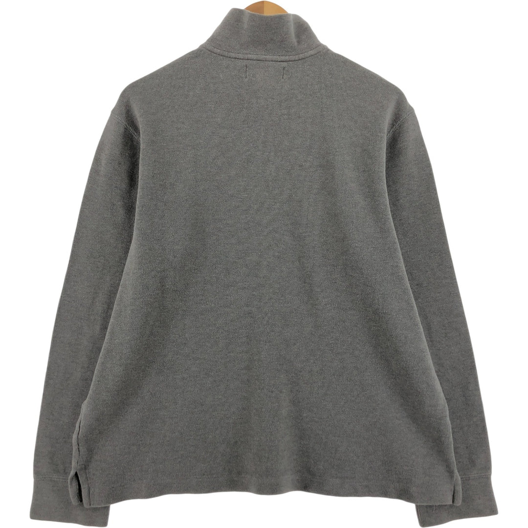 Ralph Lauren POLO by Ralph Lauren Half-Zip Sweatshirt, Men's Size L cotton gray type Vintage Second Hand
