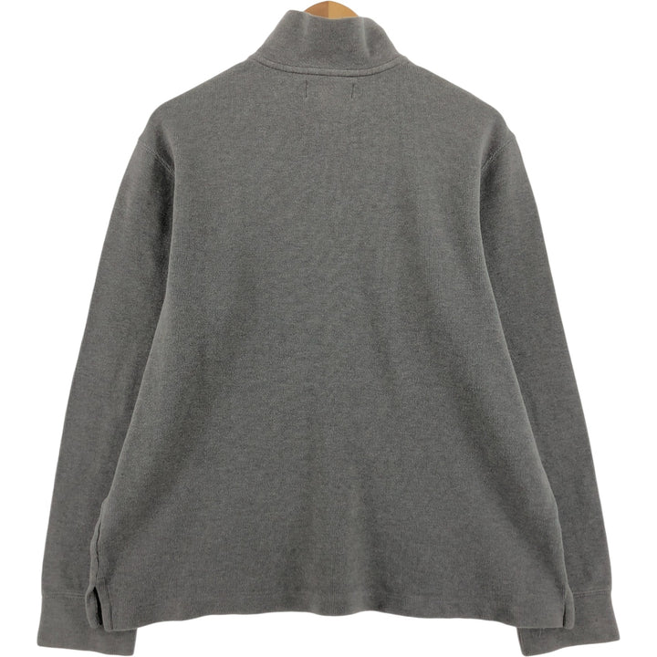 Ralph Lauren POLO by Ralph Lauren Half-Zip Sweatshirt, Men's Size L cotton gray type Vintage Second Hand