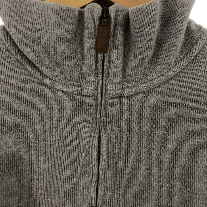 Ralph Lauren POLO by Ralph Lauren Half-Zip Sweatshirt, Men's Size L cotton gray type Vintage Second Hand