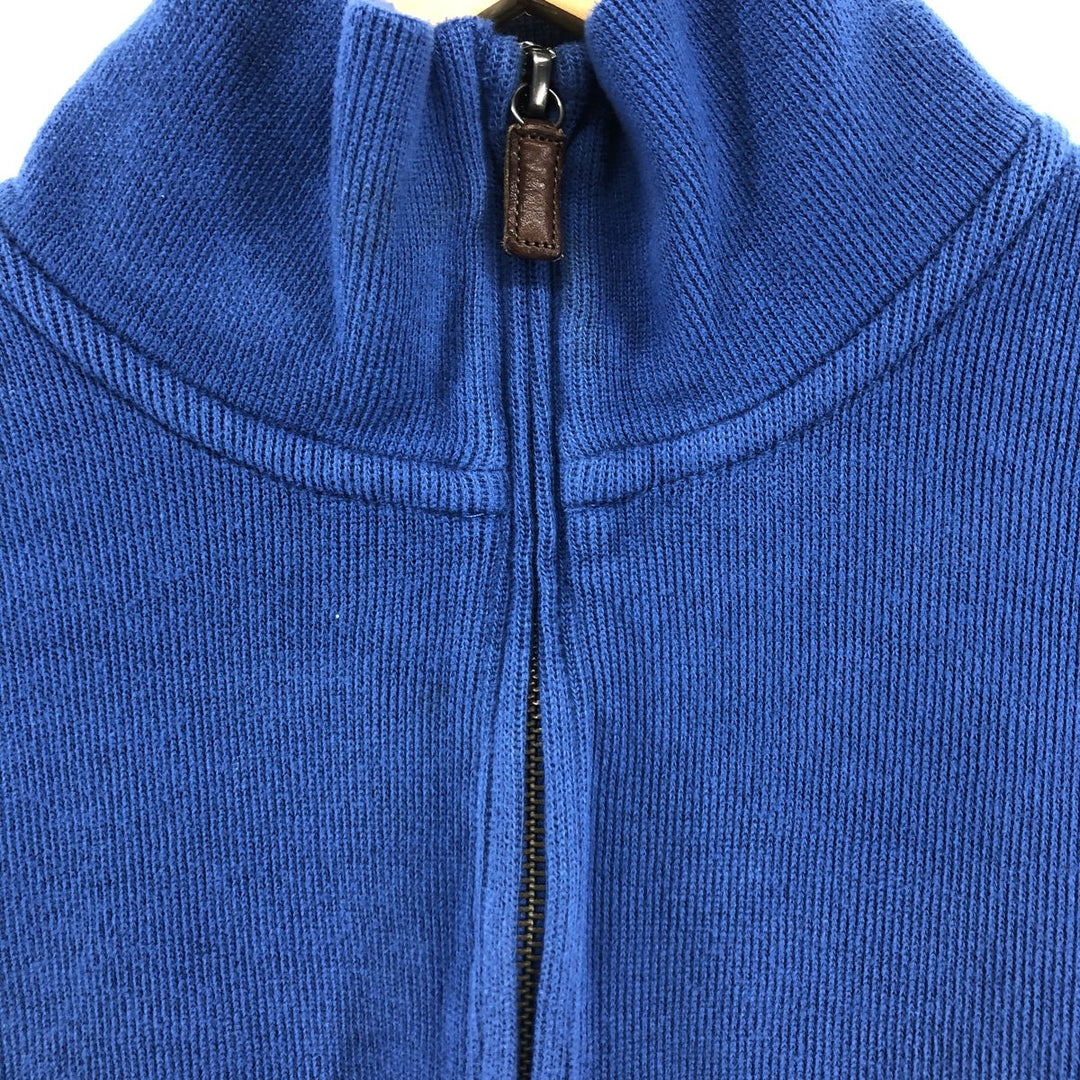 Ralph Lauren POLO by Ralph Lauren Half-Zip Sweatshirt, Men's Size L cotton blue type Vintage Second Hand