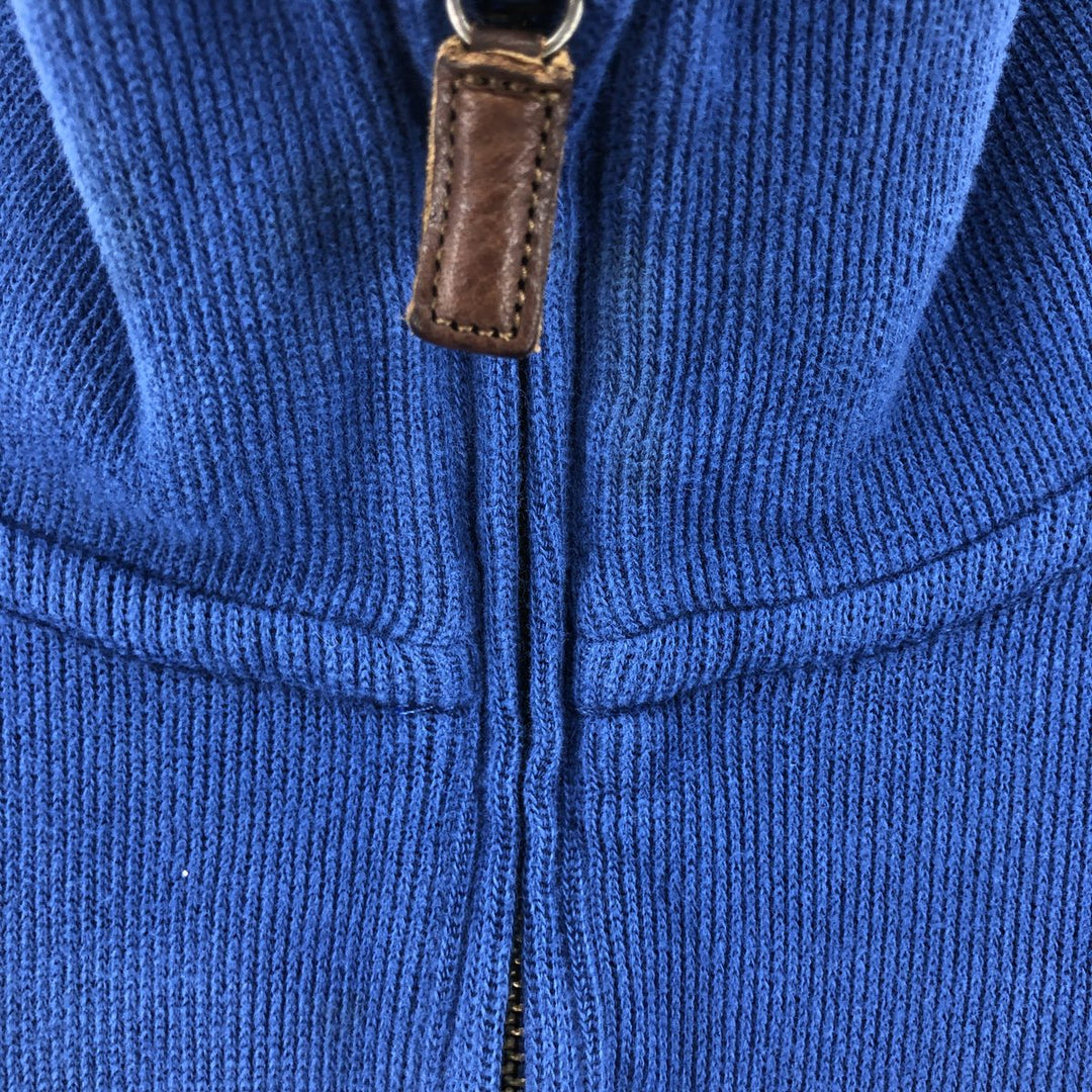 Ralph Lauren POLO by Ralph Lauren Half-Zip Sweatshirt, Men's Size L cotton blue type Vintage Second Hand