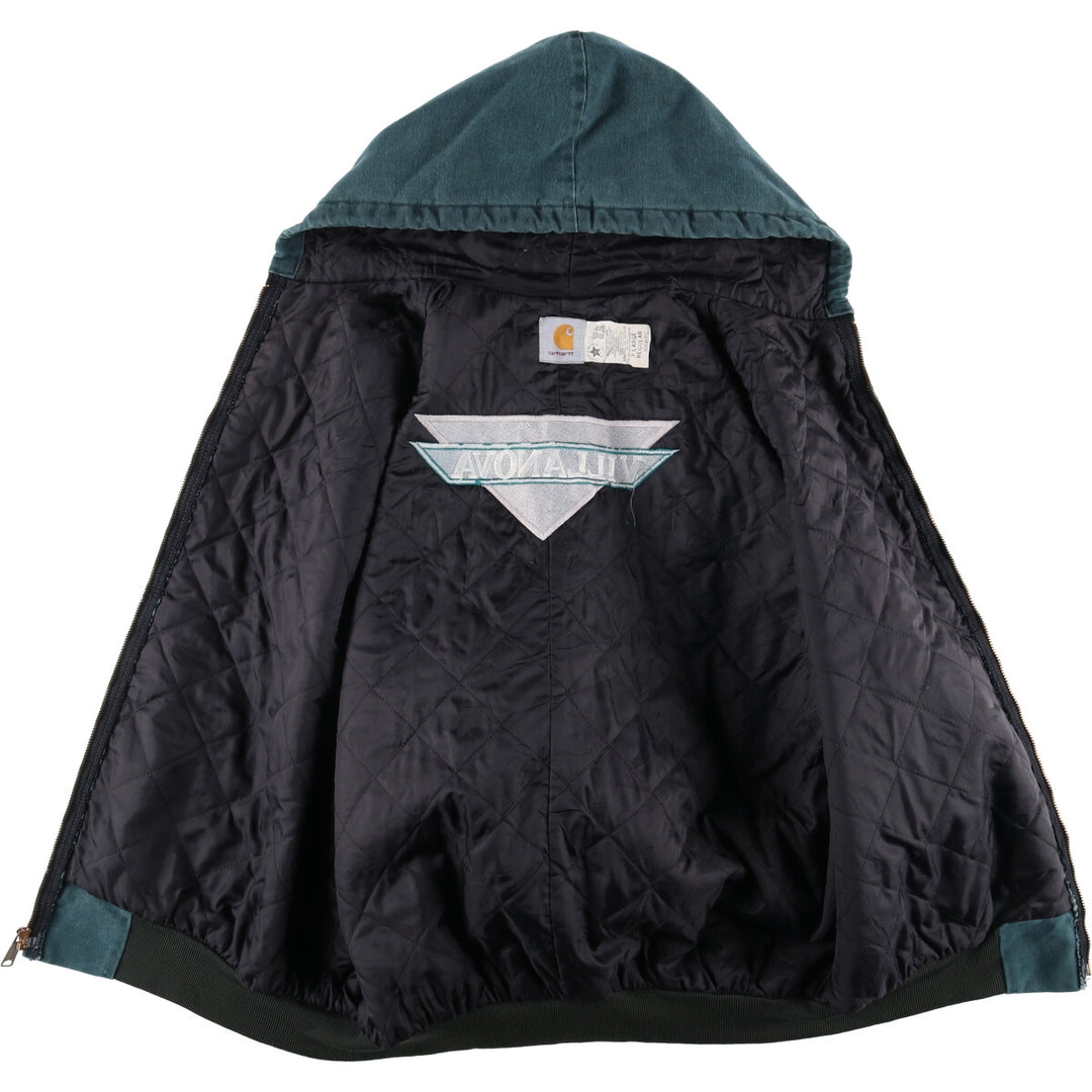 80s-90'S Carhartt Active Jacket, Padded Duck Full Zip Hoodie, Made in USA, Men's XL, Vintage /eaa515788