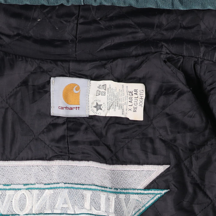 80s-90'S Carhartt Active Jacket, Padded Duck Full Zip Hoodie, Made in USA, Men's XL, Vintage /eaa515788