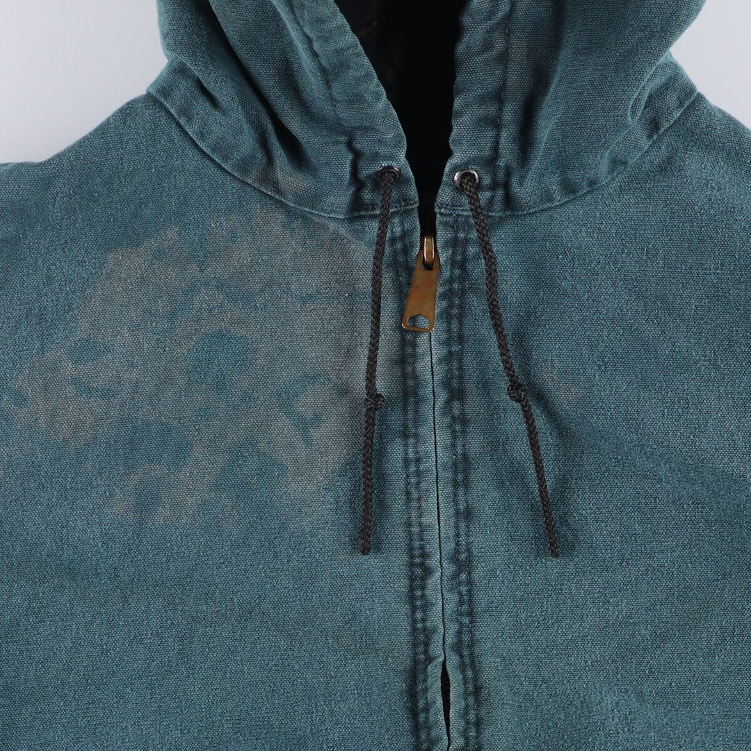 80s-90'S Carhartt Active Jacket, Padded Duck Full Zip Hoodie, Made in USA, Men's XL, Vintage /eaa515788