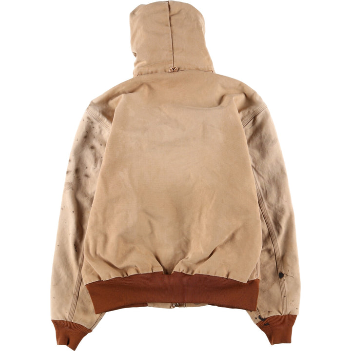 80s~90'S Carhartt Active Jacket Paint Duck Full Zip Hoodie Made in USA Men's XL Vintage /eaa515789
