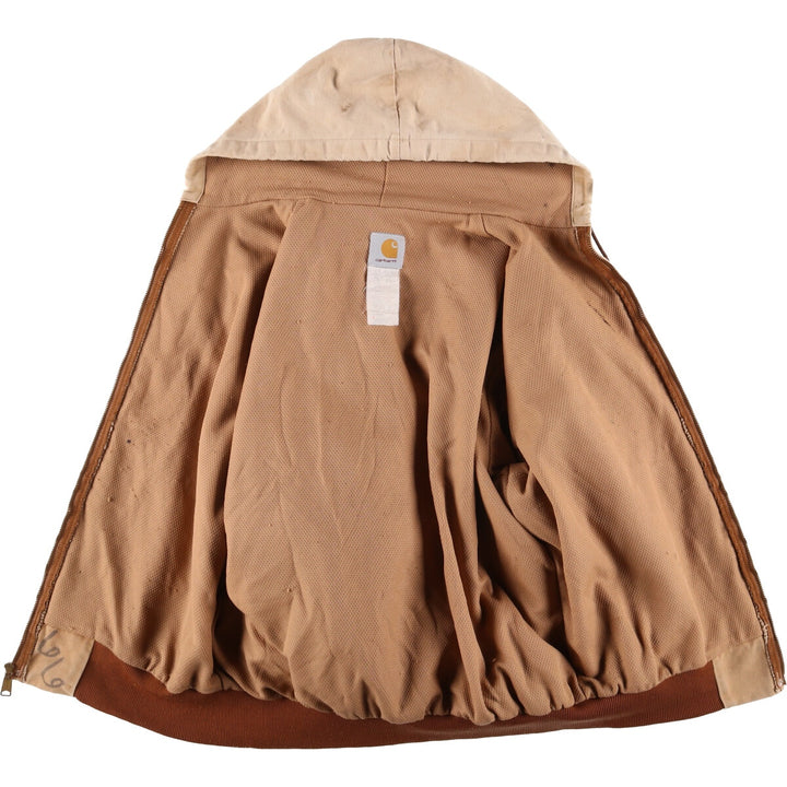 80s~90'S Carhartt Active Jacket Paint Duck Full Zip Hoodie Made in USA Men's XL Vintage /eaa515789