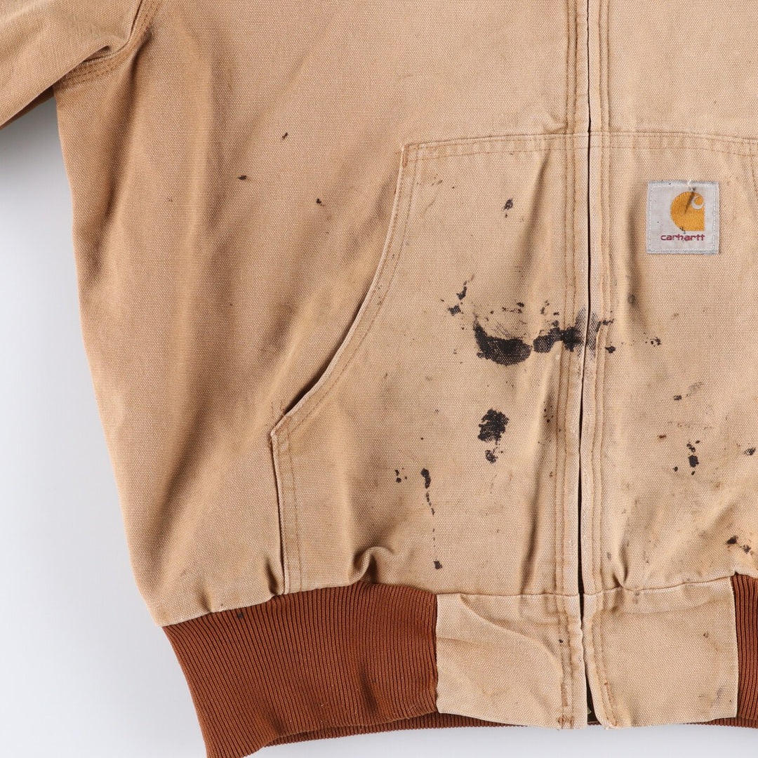 80s~90'S Carhartt Active Jacket Paint Duck Full Zip Hoodie Made in USA Men's XL Vintage /eaa515789