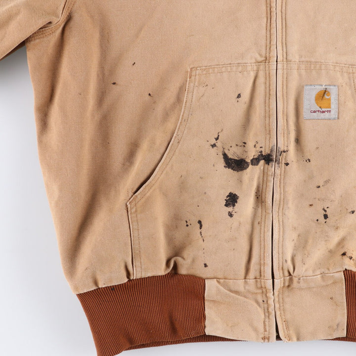 80s~90'S Carhartt Active Jacket Paint Duck Full Zip Hoodie Made in USA Men's XL Vintage /eaa515789