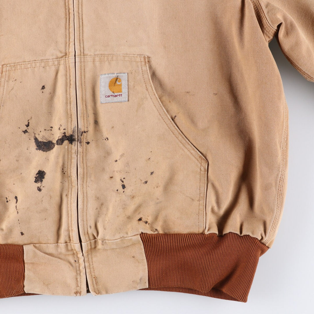 80s~90'S Carhartt Active Jacket Paint Duck Full Zip Hoodie Made in USA Men's XL Vintage /eaa515789