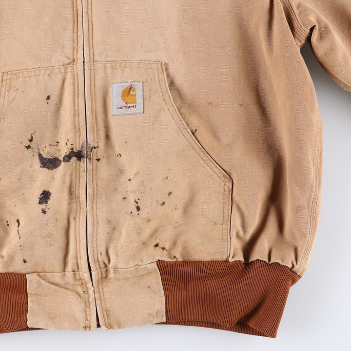 80s~90'S Carhartt Active Jacket Paint Duck Full Zip Hoodie Made in USA Men's XL Vintage /eaa515789