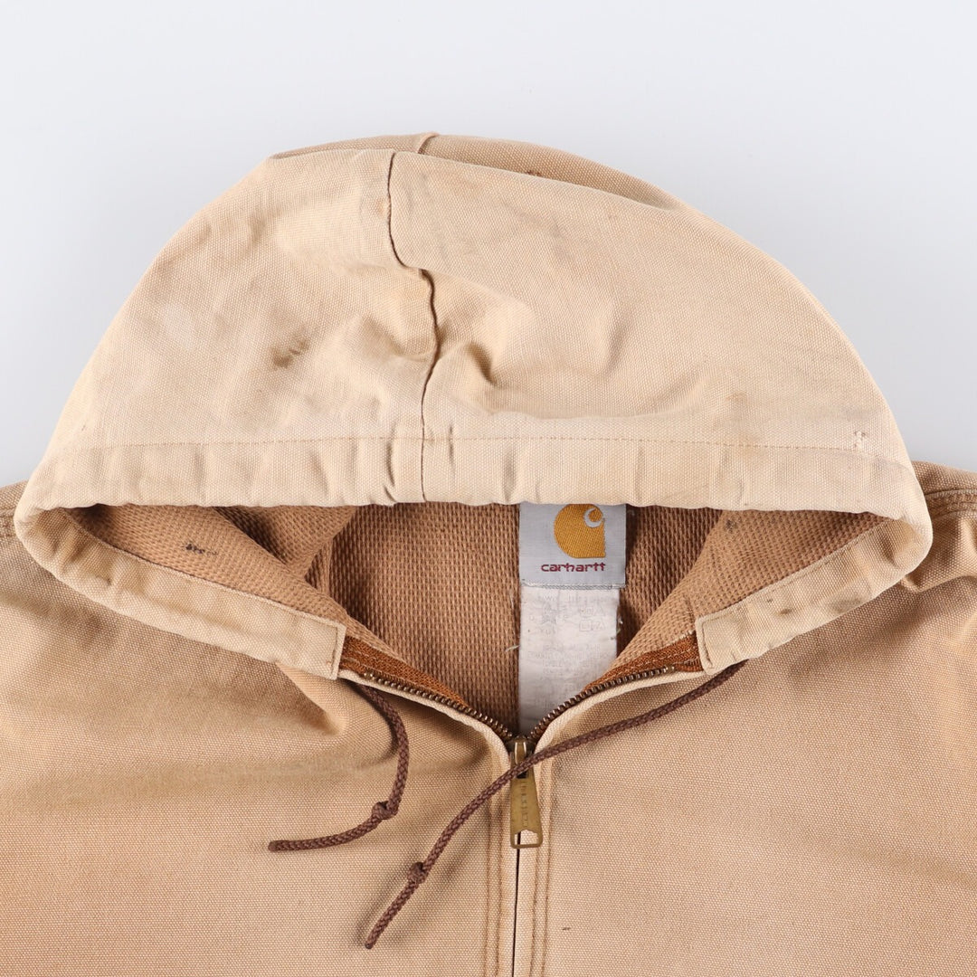 80s~90'S Carhartt Active Jacket Paint Duck Full Zip Hoodie Made in USA Men's XL Vintage /eaa515789