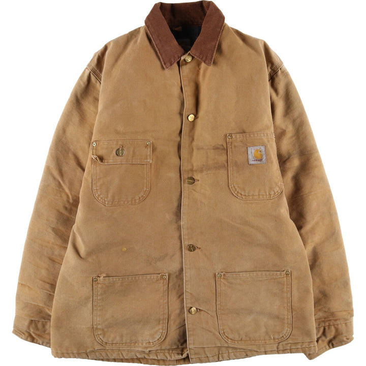 90'S Carhartt Michigan Chore Coat Duck Coverall Made in USA Men's L Size Vintage /eaa515795