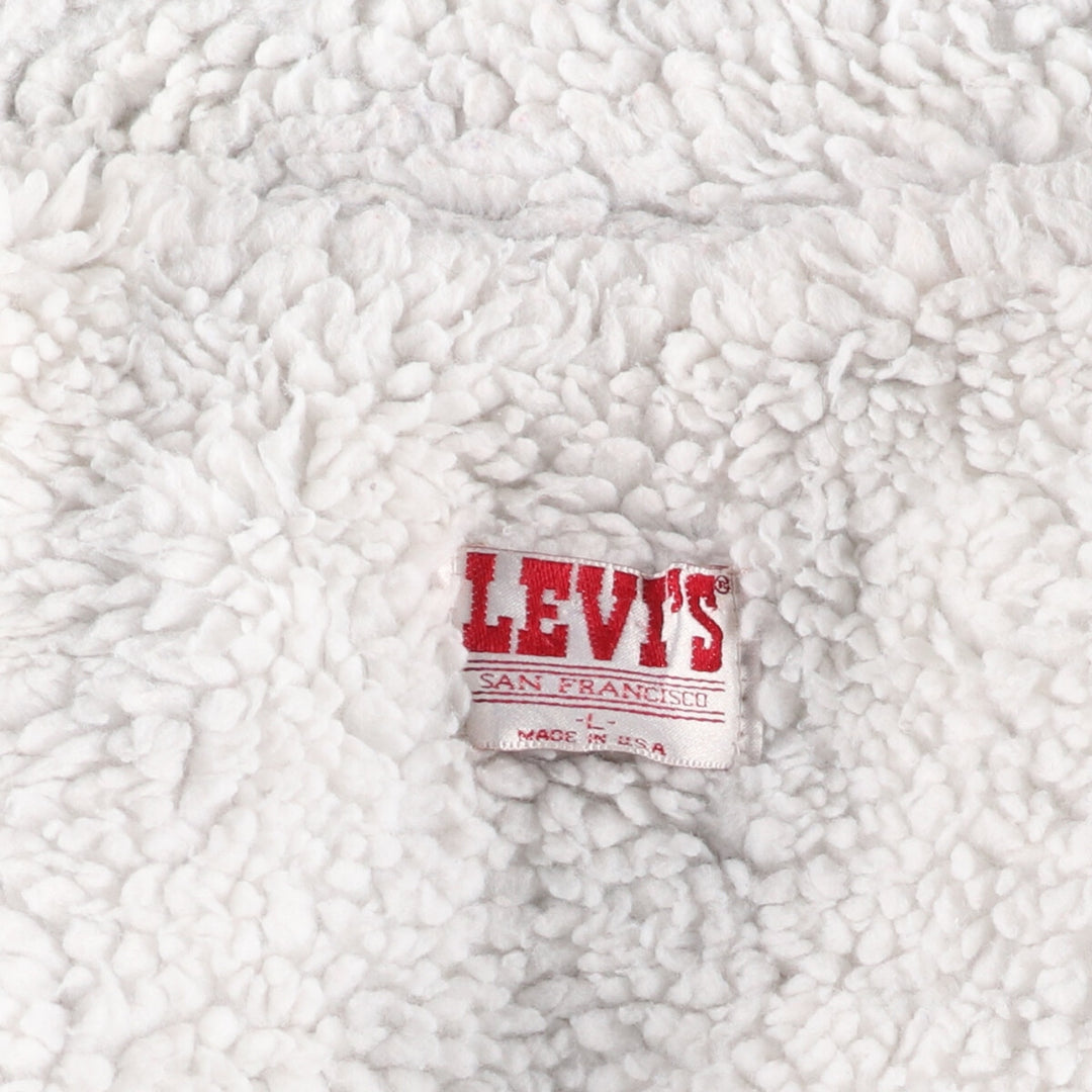 80'S Levi's 70609-0218 denim fleece jacket made in USA, men's size L, vintage /eaa515806