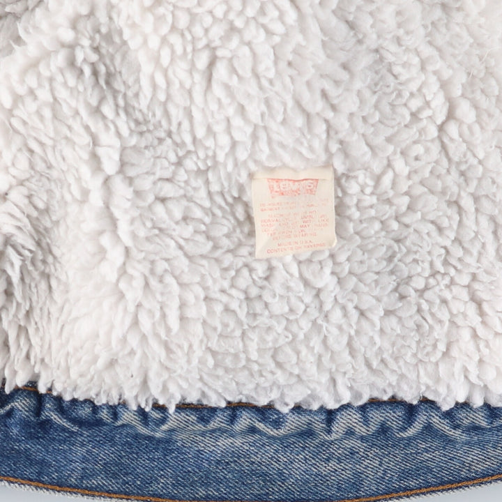 80'S Levi's 70609-0218 denim fleece jacket made in USA, men's size L, vintage /eaa515806