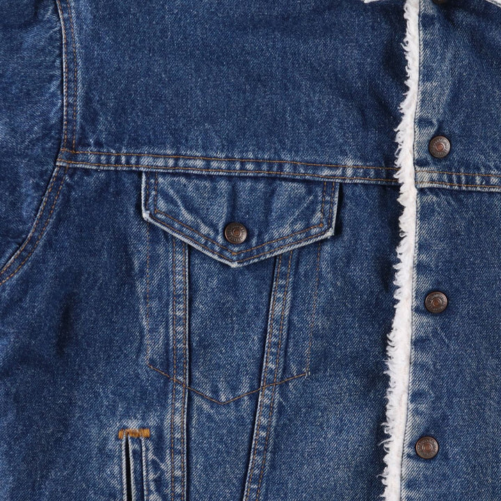 80'S Levi's 70609-0218 denim fleece jacket made in USA, men's size L, vintage /eaa515806