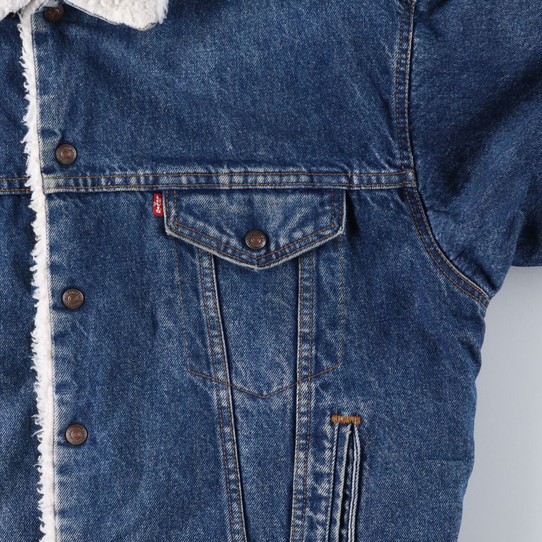 80'S Levi's 70609-0218 denim fleece jacket made in USA, men's size L, vintage /eaa515806