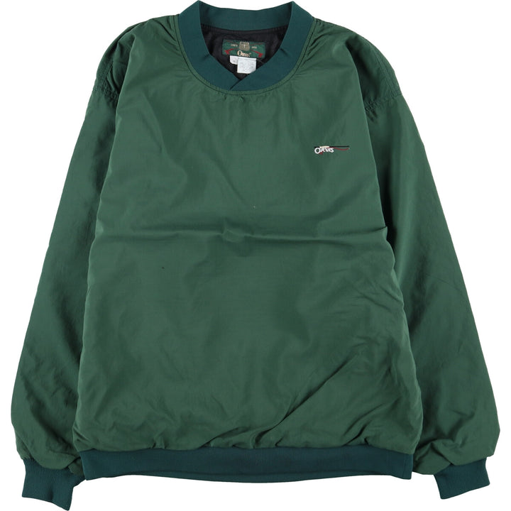 90'S Orvis V-neck warm-up pullover, Made in USA, Men's size M, Vintage unclear Khaki type Vintage Second Hand