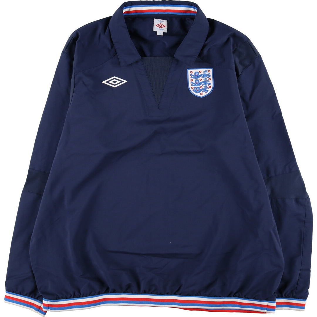 Big size 00'S Umbro England national team collared warm-up pullover Made in the UK Men's XXXL equivalent /eaa515816