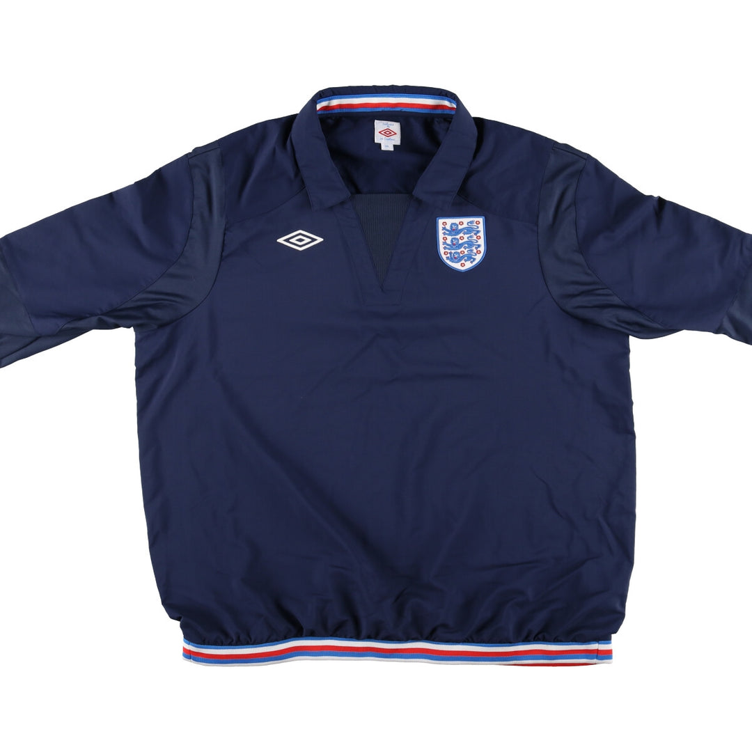 Big size 00'S Umbro England national team collared warm-up pullover Made in the UK Men's XXXL equivalent /eaa515816