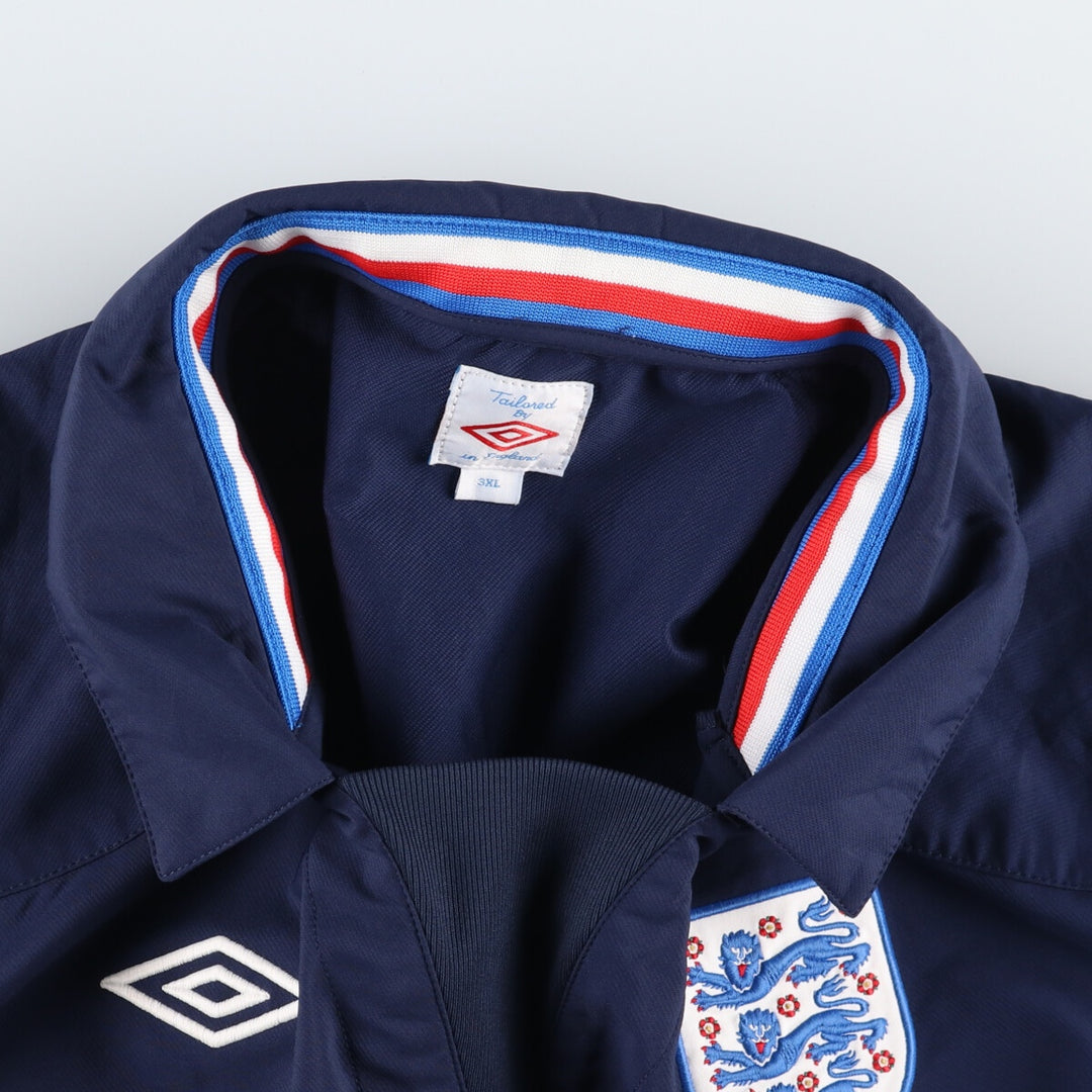 Big size 00'S Umbro England national team collared warm-up pullover Made in the UK Men's XXXL equivalent /eaa515816