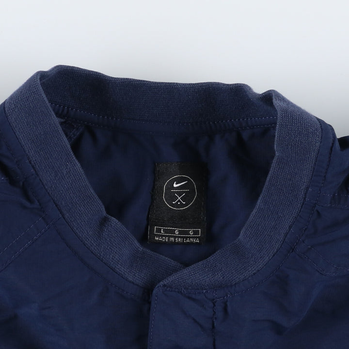 2000'S Nike Golf Half-Snap Nylon Pullover, Men's Size L Nylon navy blue type Vintage Second Hand