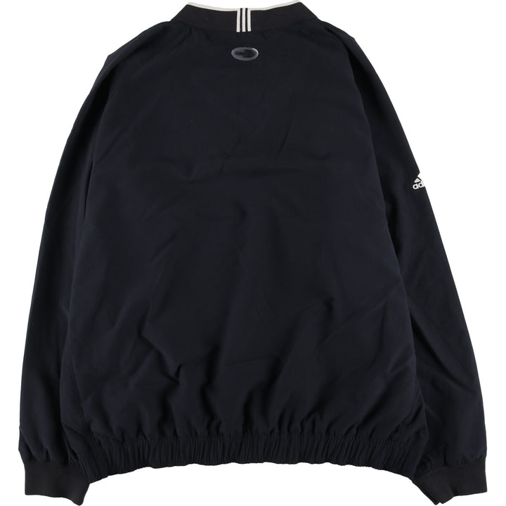 2000'S adidas CLIMAPROOF V-neck warm-up pullover, men's size XL polyester black type Vintage Second Hand