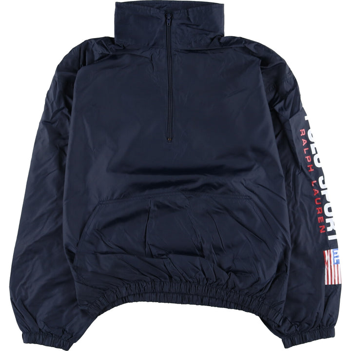 90'S Ralph Lauren POLO SPORT Half-zip nylon pullover, men's XXL equivalent / eaa515835