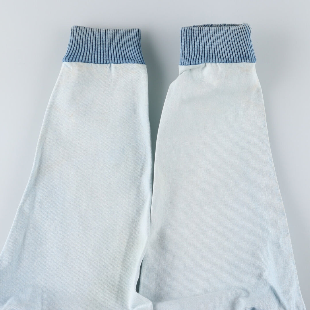 90'S International Denim Back Print Wolf Pattern Denim Varsity Jacket Made in Canada Men's M size /eaa515866