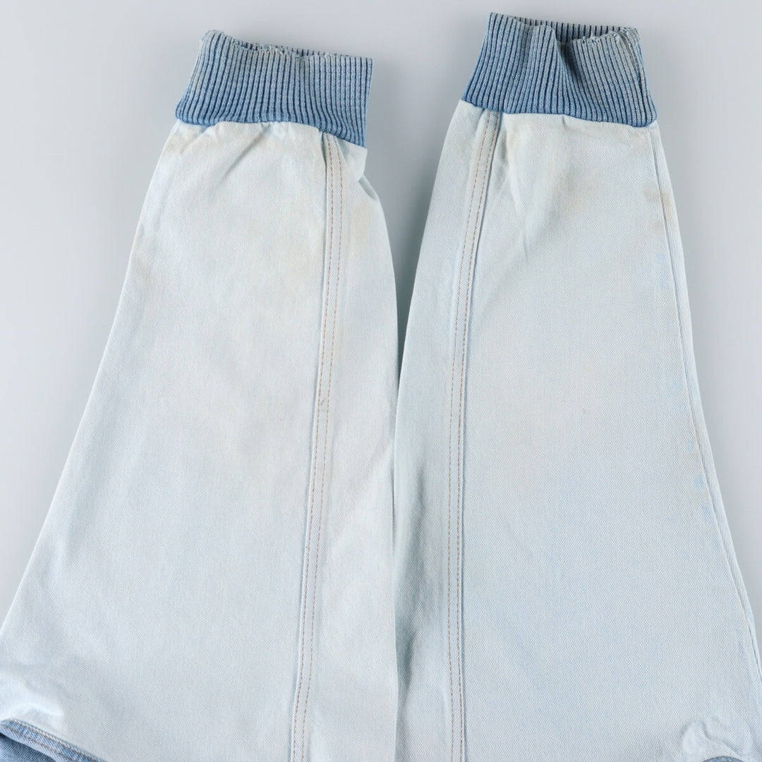 90'S International Denim Back Print Wolf Pattern Denim Varsity Jacket Made in Canada Men's M size /eaa515866