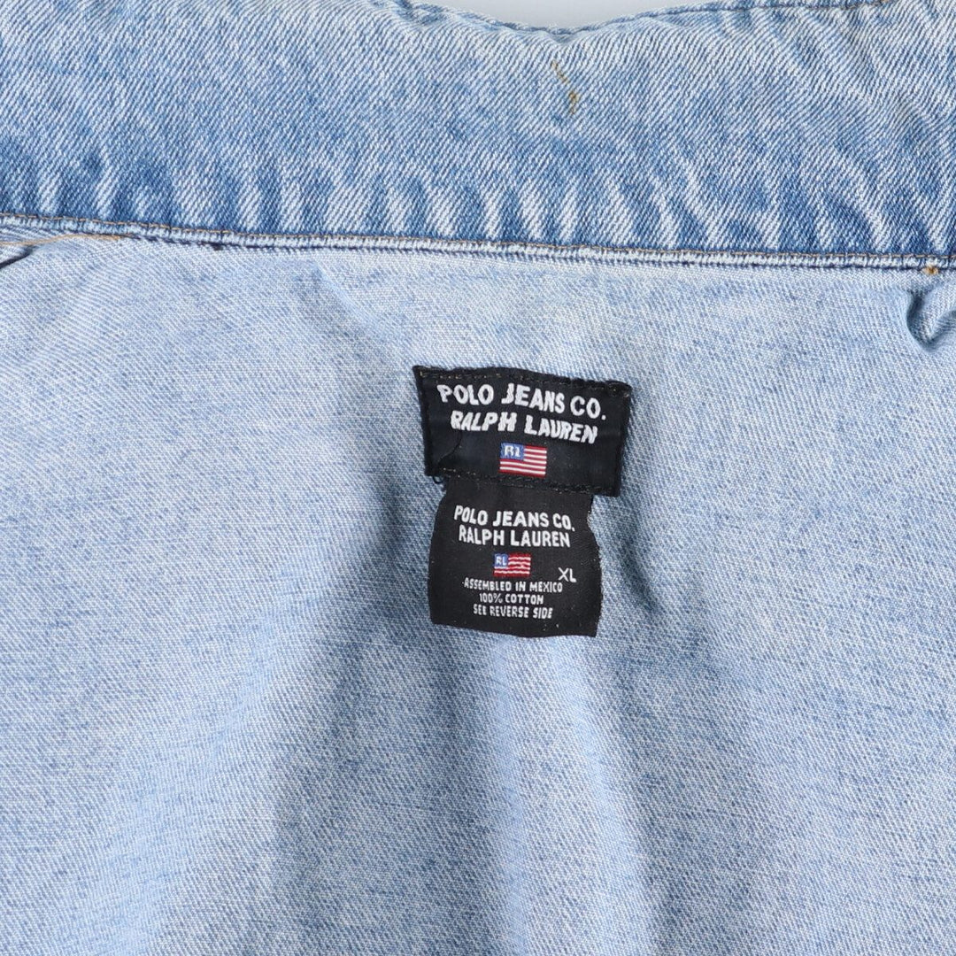 90'S Ralph Lauren POLO JEANS COMPANY denim jacket men's XL equivalent vintage / eaa515868