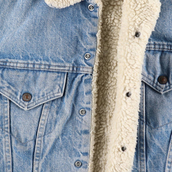 70'S Levi's Denim Boa Jacket, Men's M Size, Vintage / eaa515891