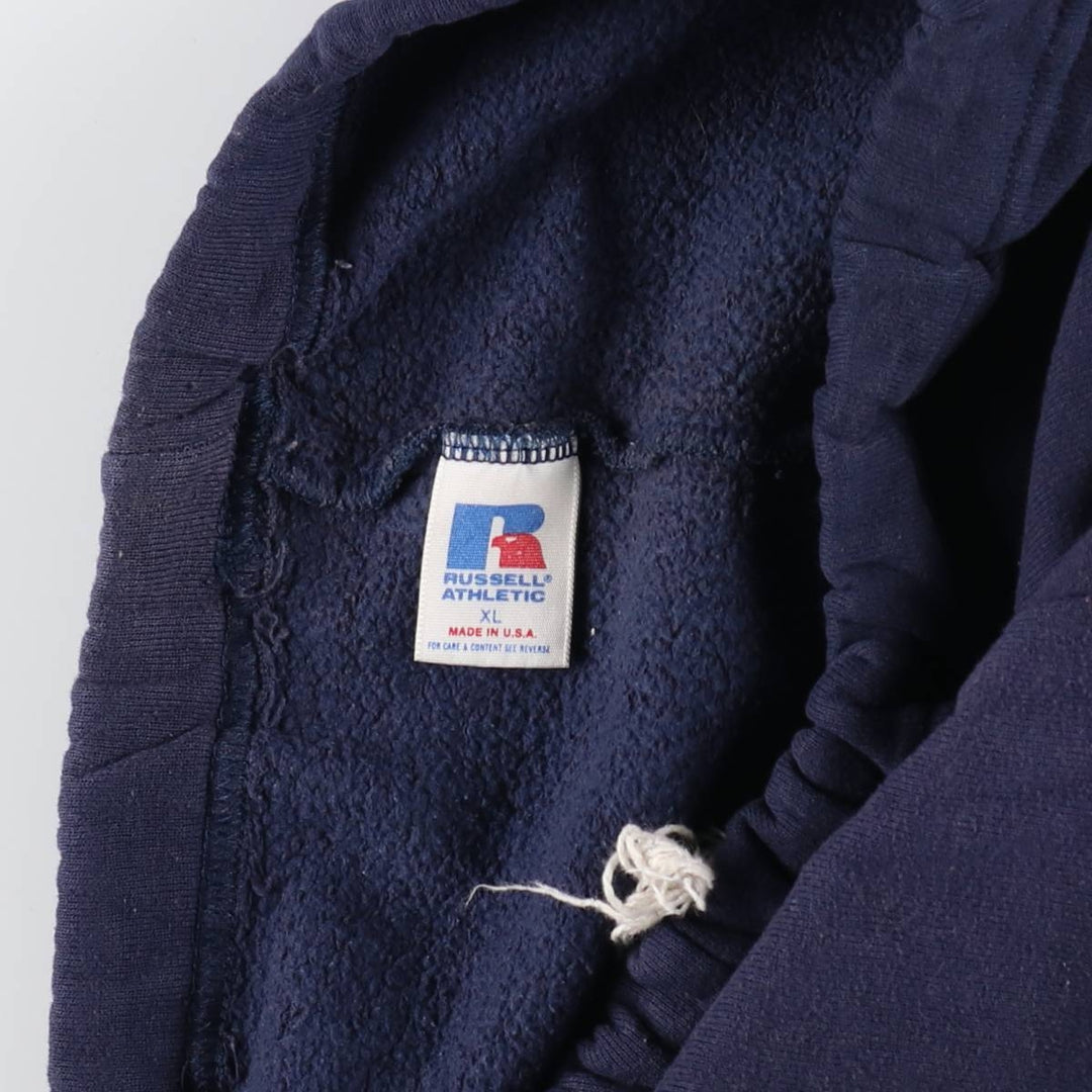 90'S Russell sweatpants, made in USA, men's XL size, vintage polyester navy blue type Vintage Second Hand