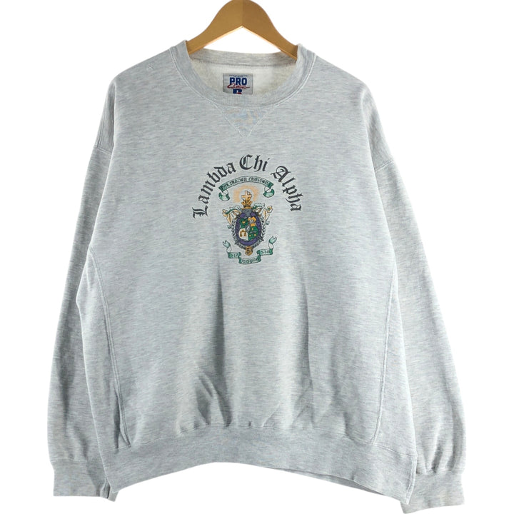 90'S Russell PRO COTTON College Sweatshirt, Made in USA, Men's XL, Vintage cotton gray type Vintage Second Hand