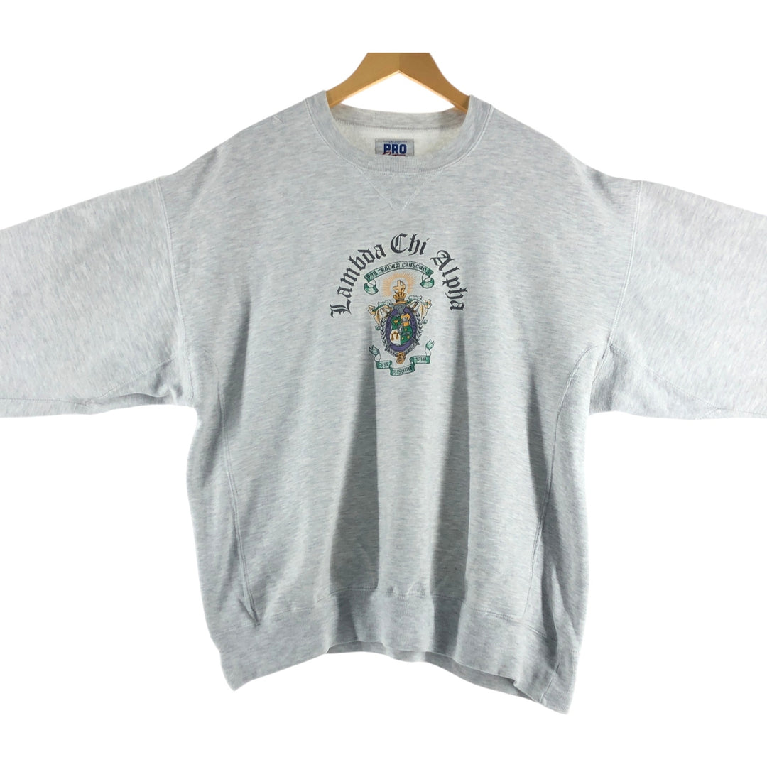 90'S Russell PRO COTTON College Sweatshirt, Made in USA, Men's XL, Vintage cotton gray type Vintage Second Hand