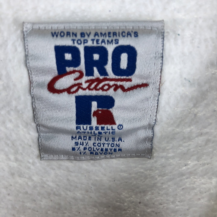 90'S Russell PRO COTTON College Sweatshirt, Made in USA, Men's XL, Vintage cotton gray type Vintage Second Hand