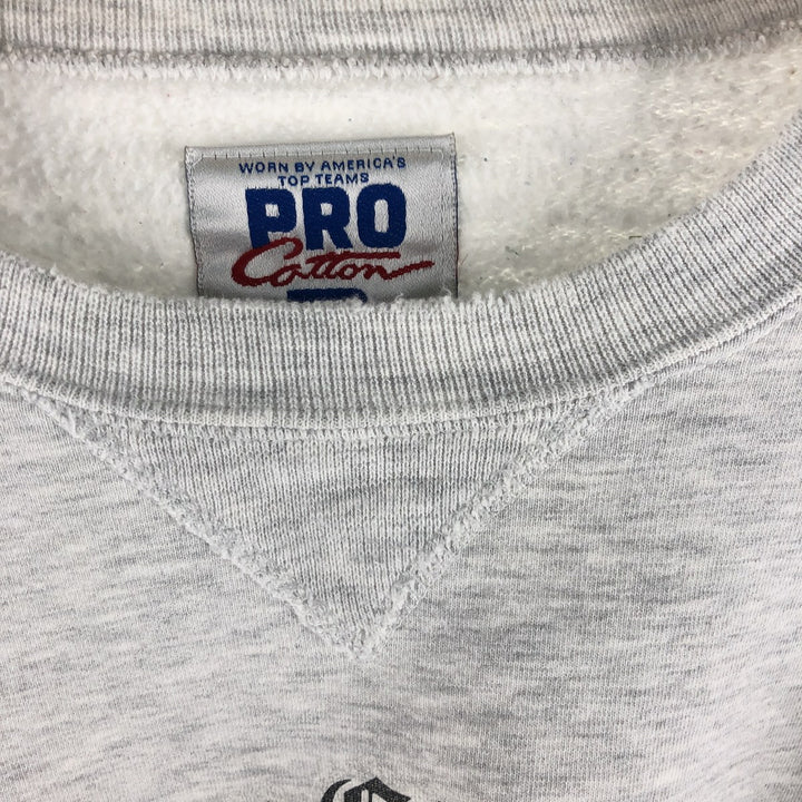 90'S Russell PRO COTTON College Sweatshirt, Made in USA, Men's XL, Vintage cotton gray type Vintage Second Hand