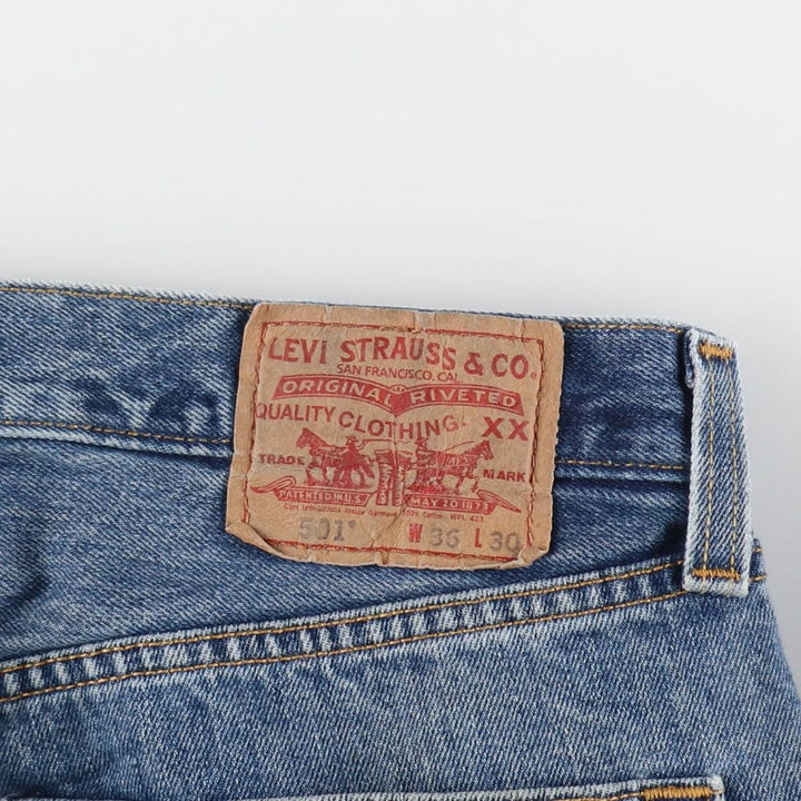 Levi's 501 straight denim pants for men, size W33 cotton blue type Vintage Second Hand