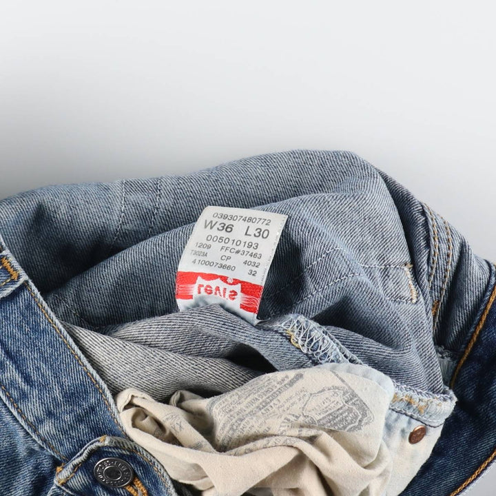 Levi's 501 straight denim pants for men, size W33 cotton blue type Vintage Second Hand