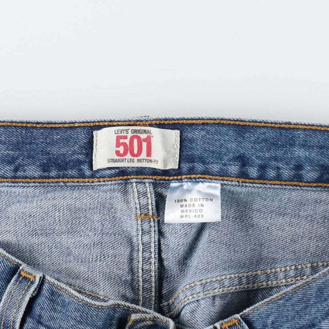 Levi's 501 straight denim pants for men, size W33 cotton blue type Vintage Second Hand