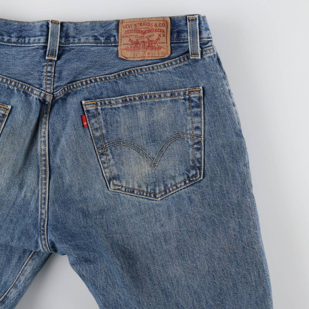 Levi's 501 straight denim pants for men, size W33 cotton blue type Vintage Second Hand