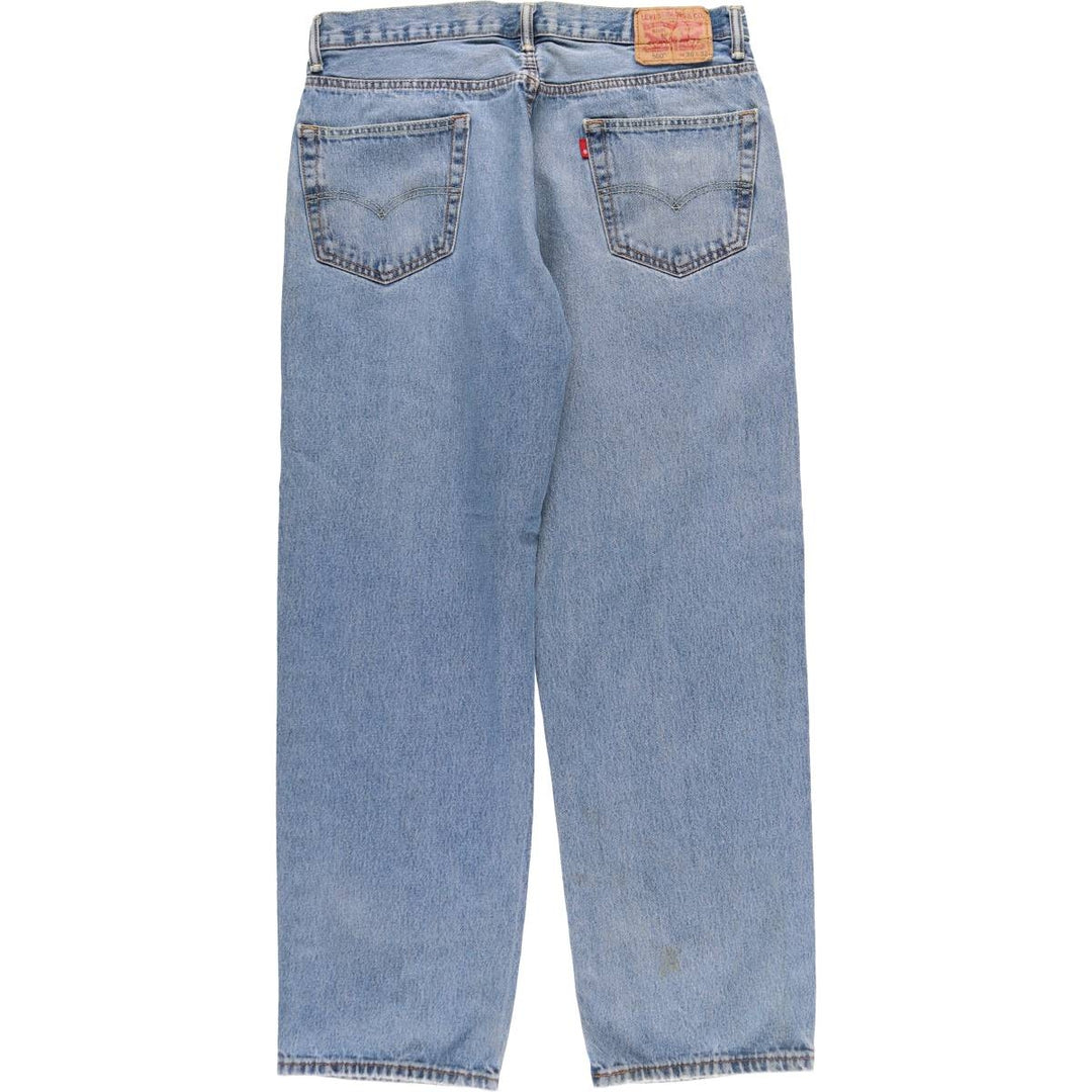 Levi's 550 tapered denim pants for men, size w35 cotton blue type Vintage Second Hand