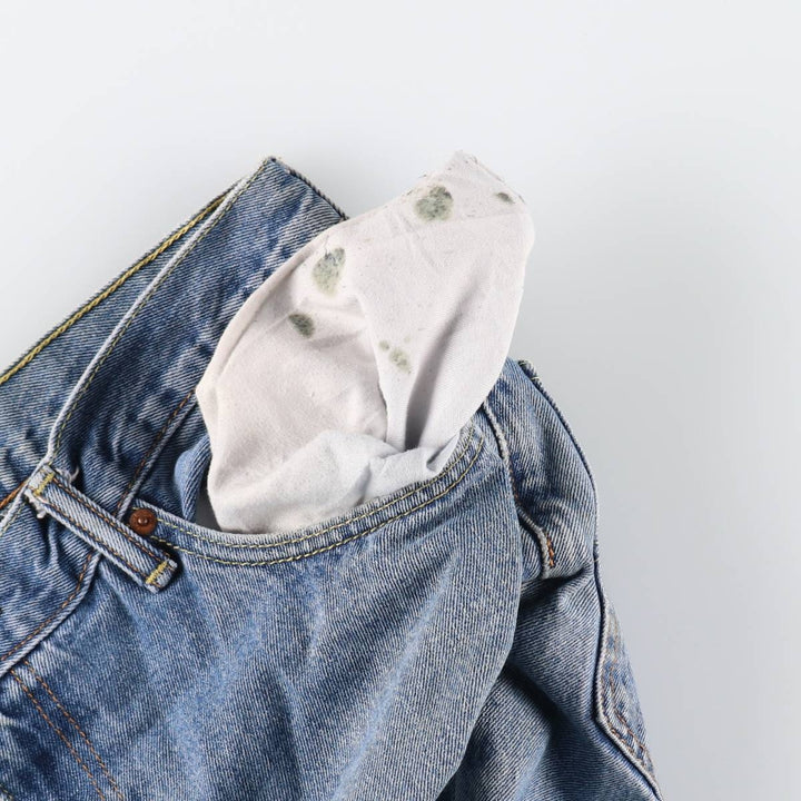 Levi's 550 tapered denim pants for men, size w35 cotton blue type Vintage Second Hand