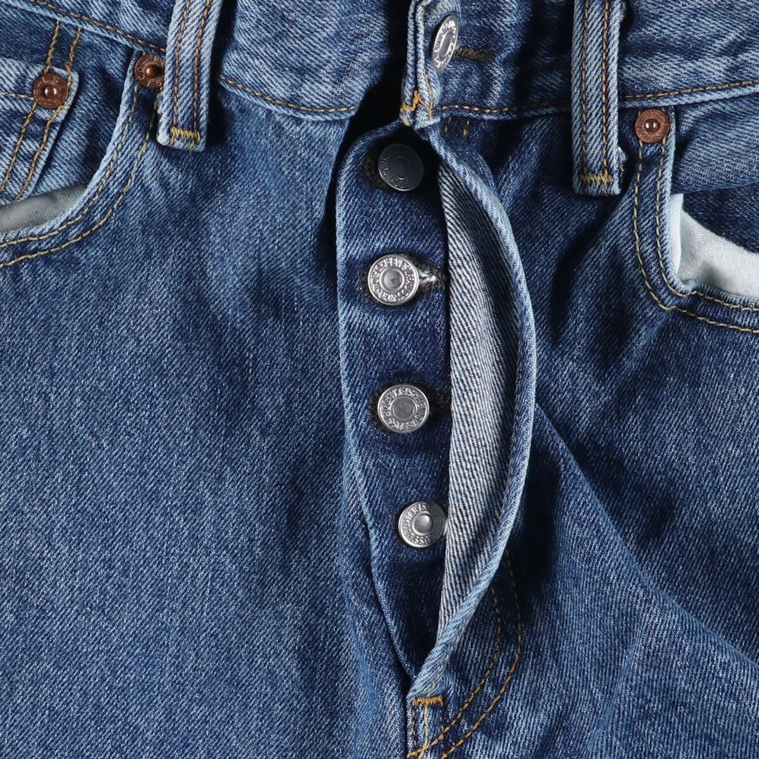 Levi's 501 straight denim pants for men, size W34 cotton blue type Vintage Second Hand