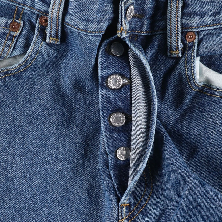 Levi's 501 straight denim pants for men, size W34 cotton blue type Vintage Second Hand