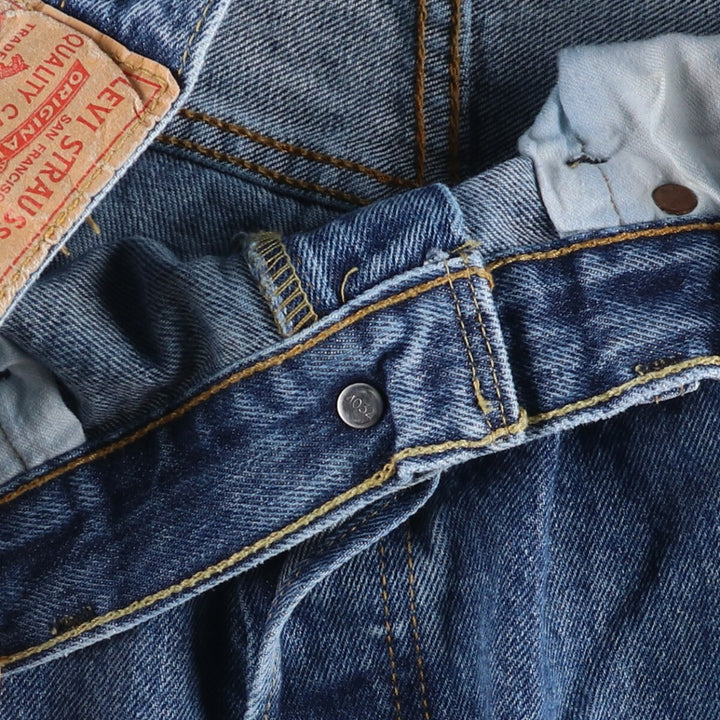 Levi's 501 straight denim pants for men, size W34 cotton blue type Vintage Second Hand