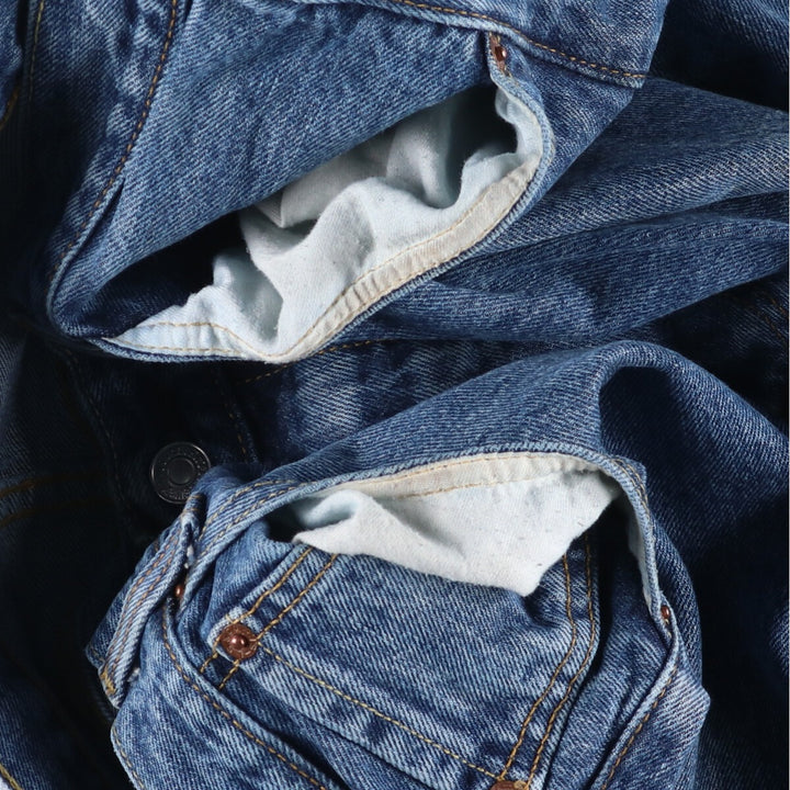 Levi's 501 straight denim pants for men, size W34 cotton blue type Vintage Second Hand