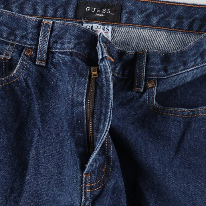 90'S Guess Jeans Straight Denim Pants, Made in USA, Men's, Size W33, Vintage cotton blue type Vintage Second Hand