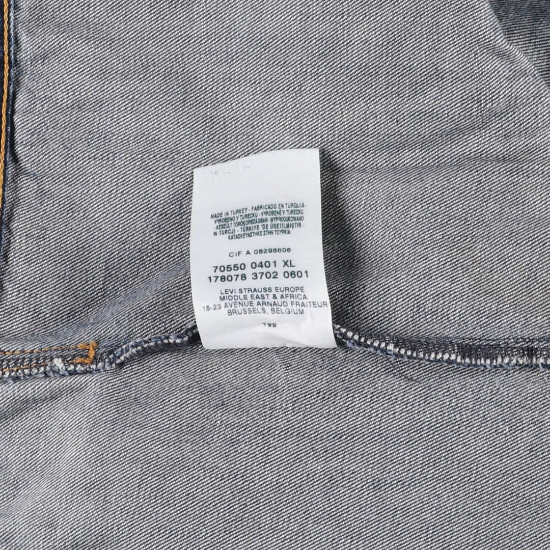 Dark navy blue Levi's 70550 04 Euro model denim jacket G-jacket Men's XL equivalent /eaa520248